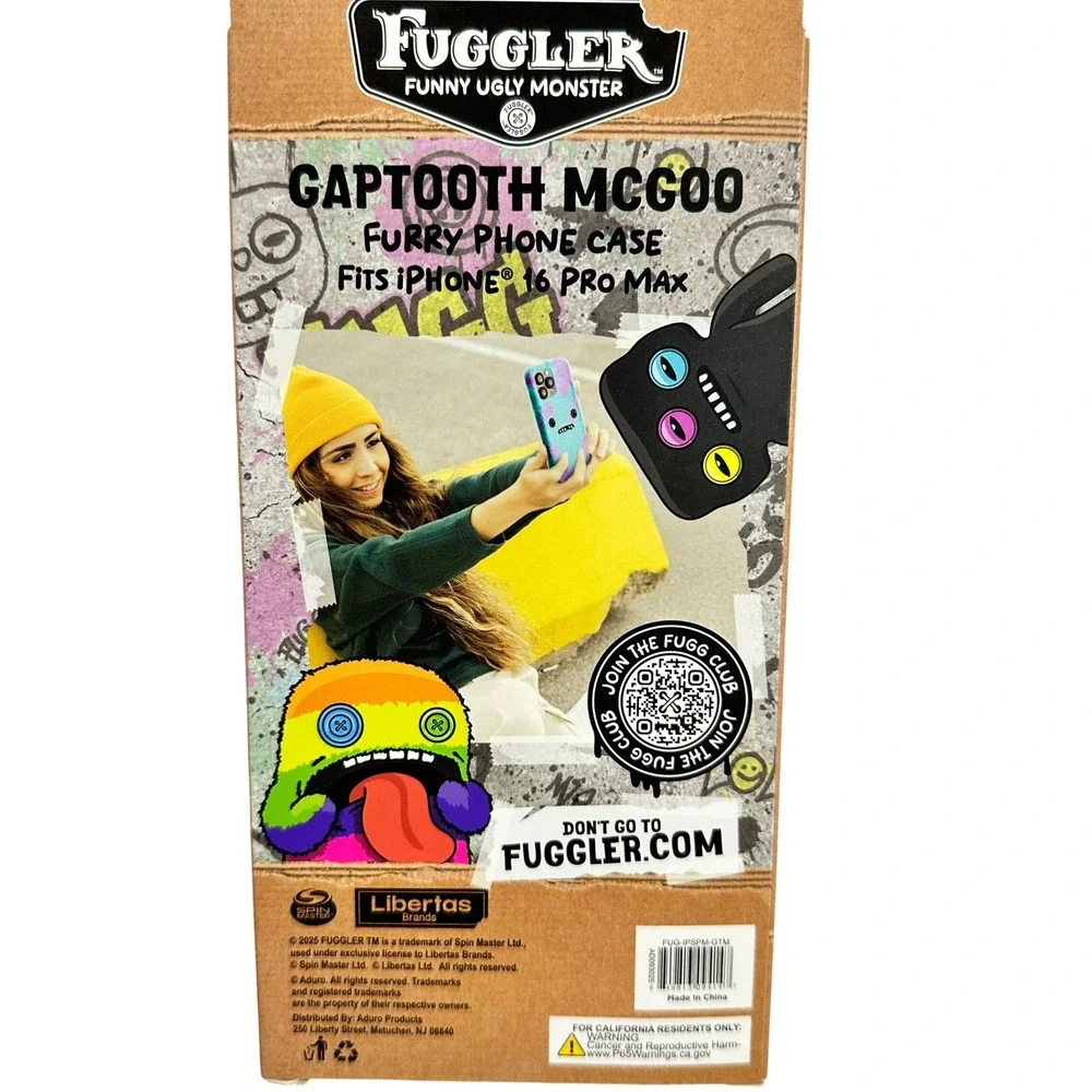 Fuggler Gaptooth McGoo Furry Phone Case for iPhone 16 Pro Max Blue Purple New
